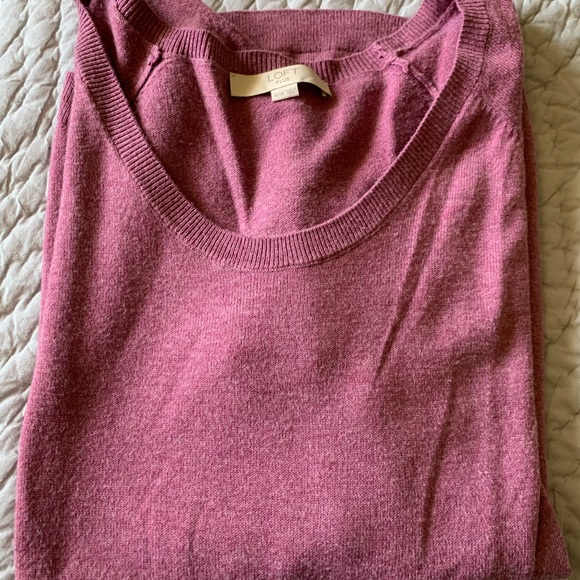LOFT Sweaters - LOFT Plus purple scoop neck sweater